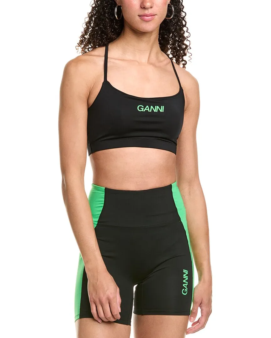 GANNI Active Strap Top Activewear Womens - yoga pants clearance