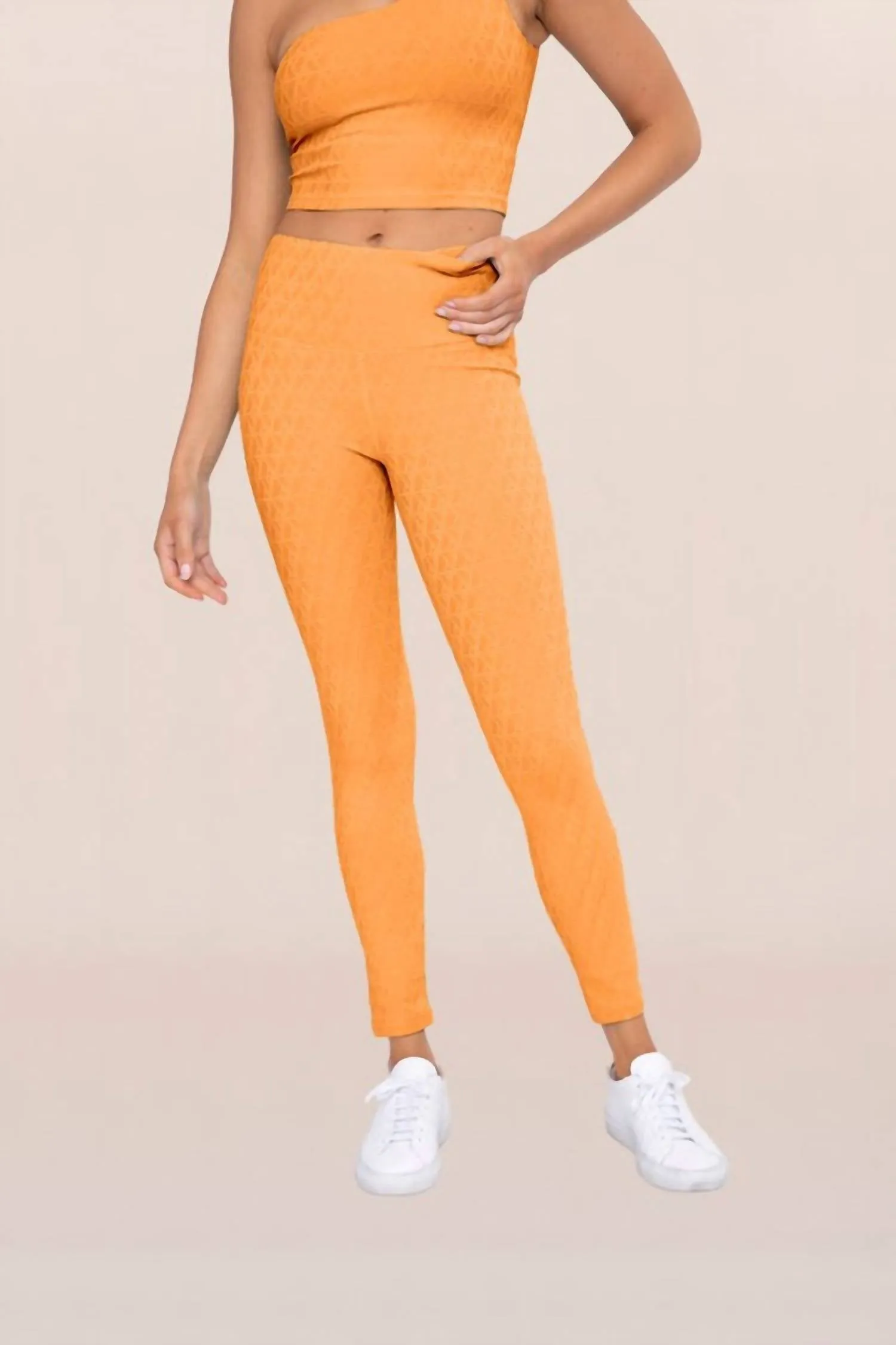 Geo Spiral Legging In Tangerine Activewear Womens - sports bras best price