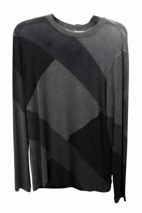 Geometric Sweater In Grey/black chunky knit discount