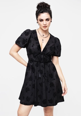 Giselle Floral Puff Sleeve Mini Dress Dresses Womens - summer dresses discount