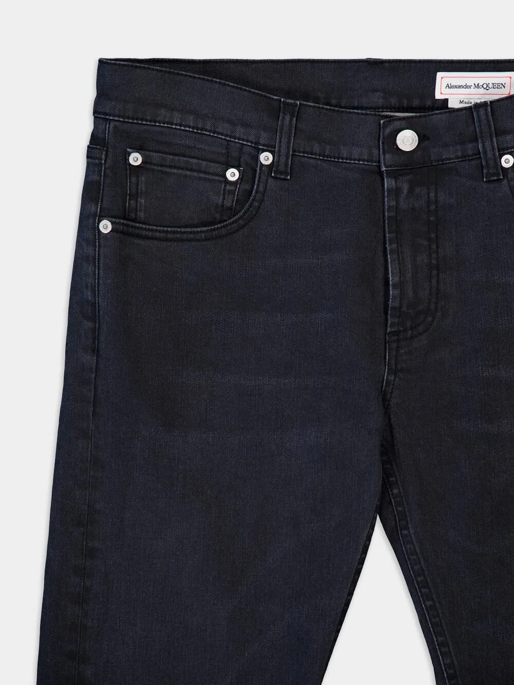 Graffiti Denim Jeans in Black
