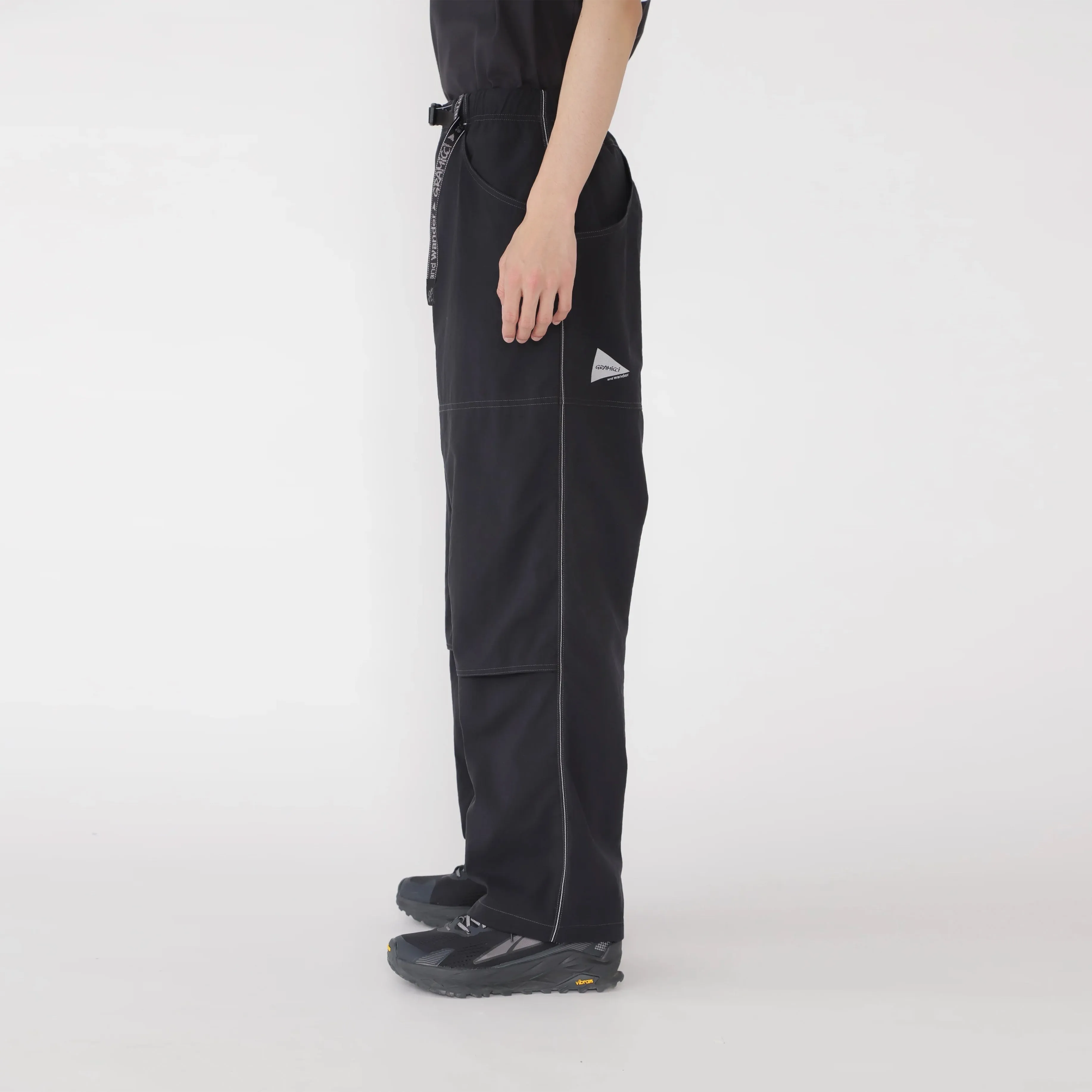 Gramicci x And Wander Nylon Double Knee Pant Black