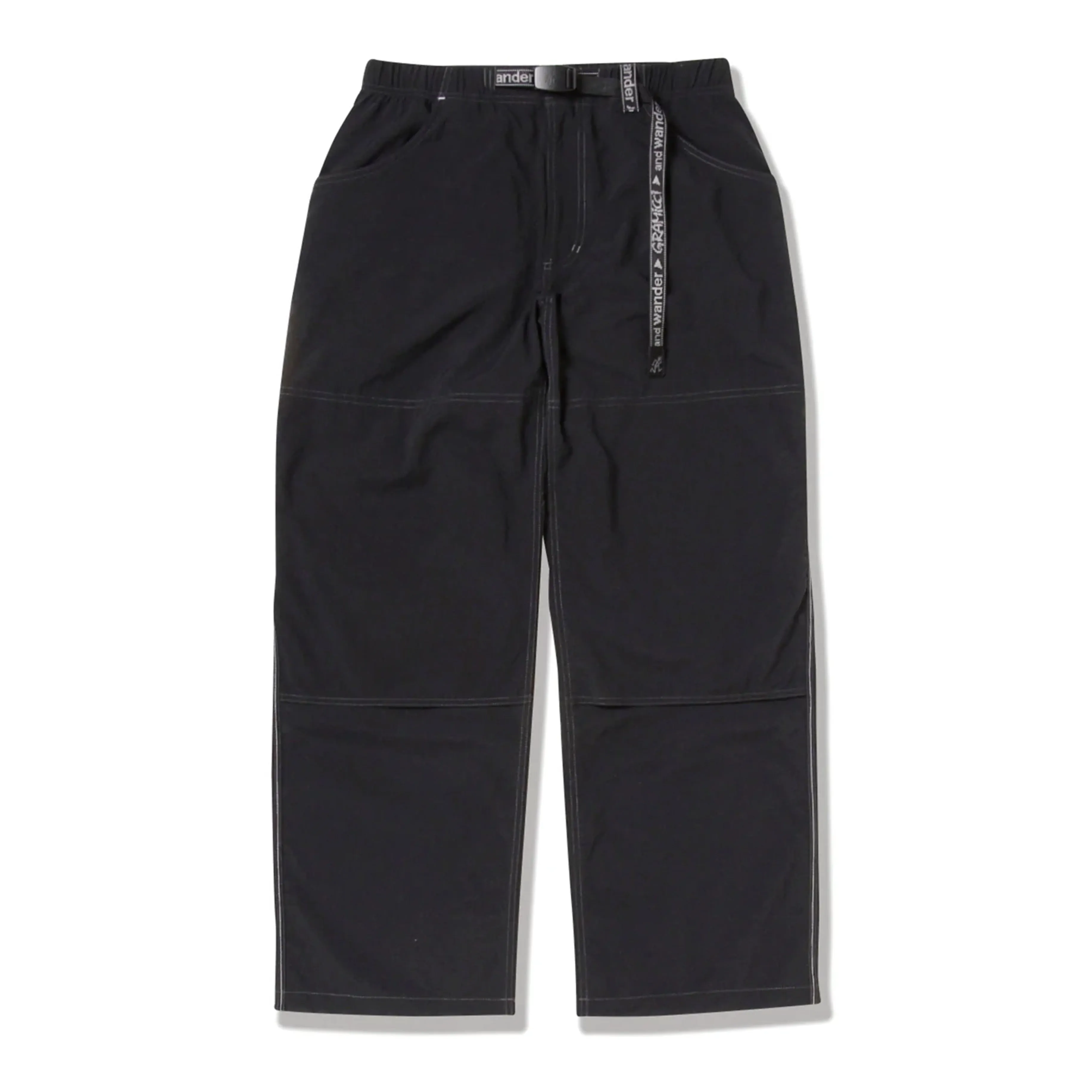 Gramicci x And Wander Nylon Double Knee Pant Black
