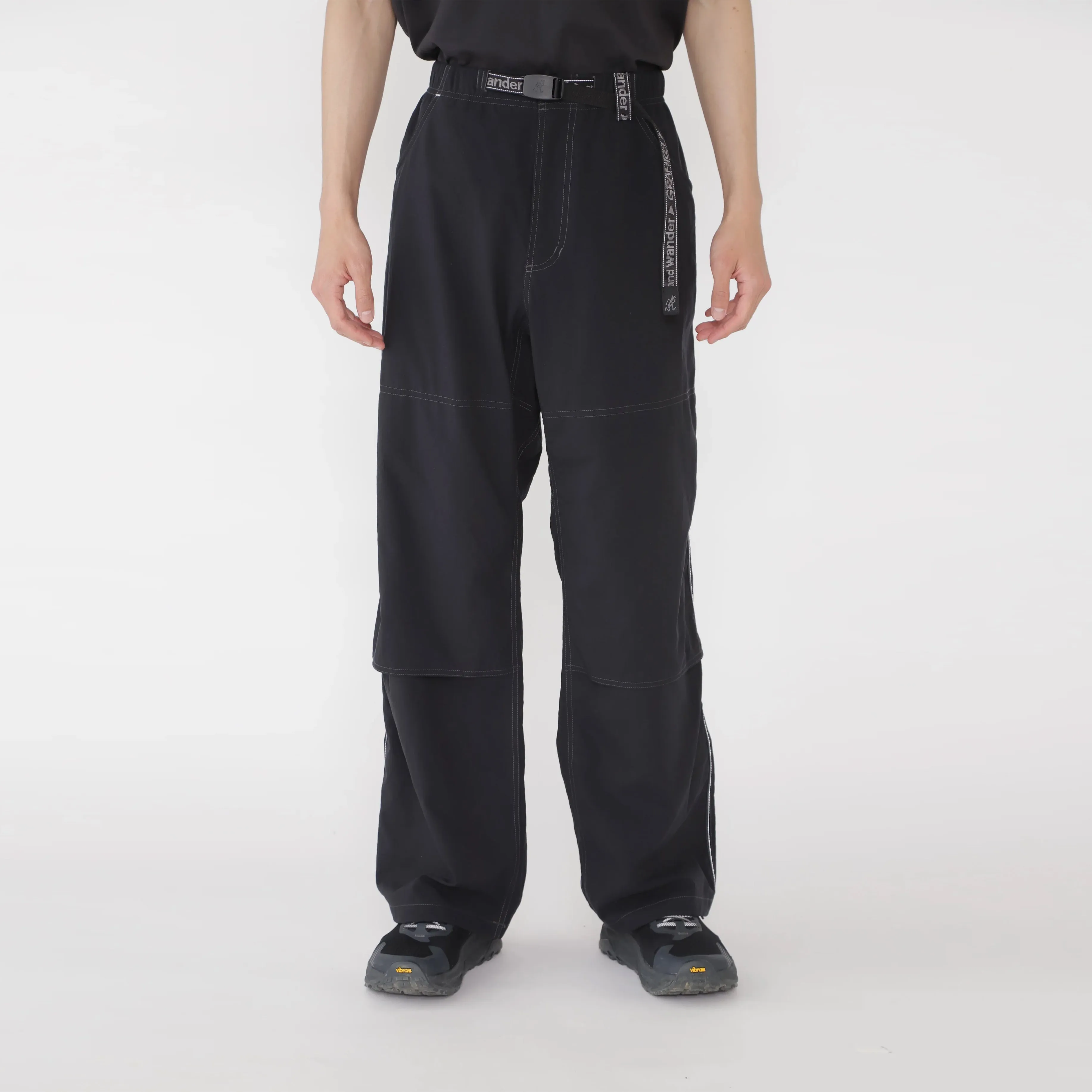 Gramicci x And Wander Nylon Double Knee Pant Black