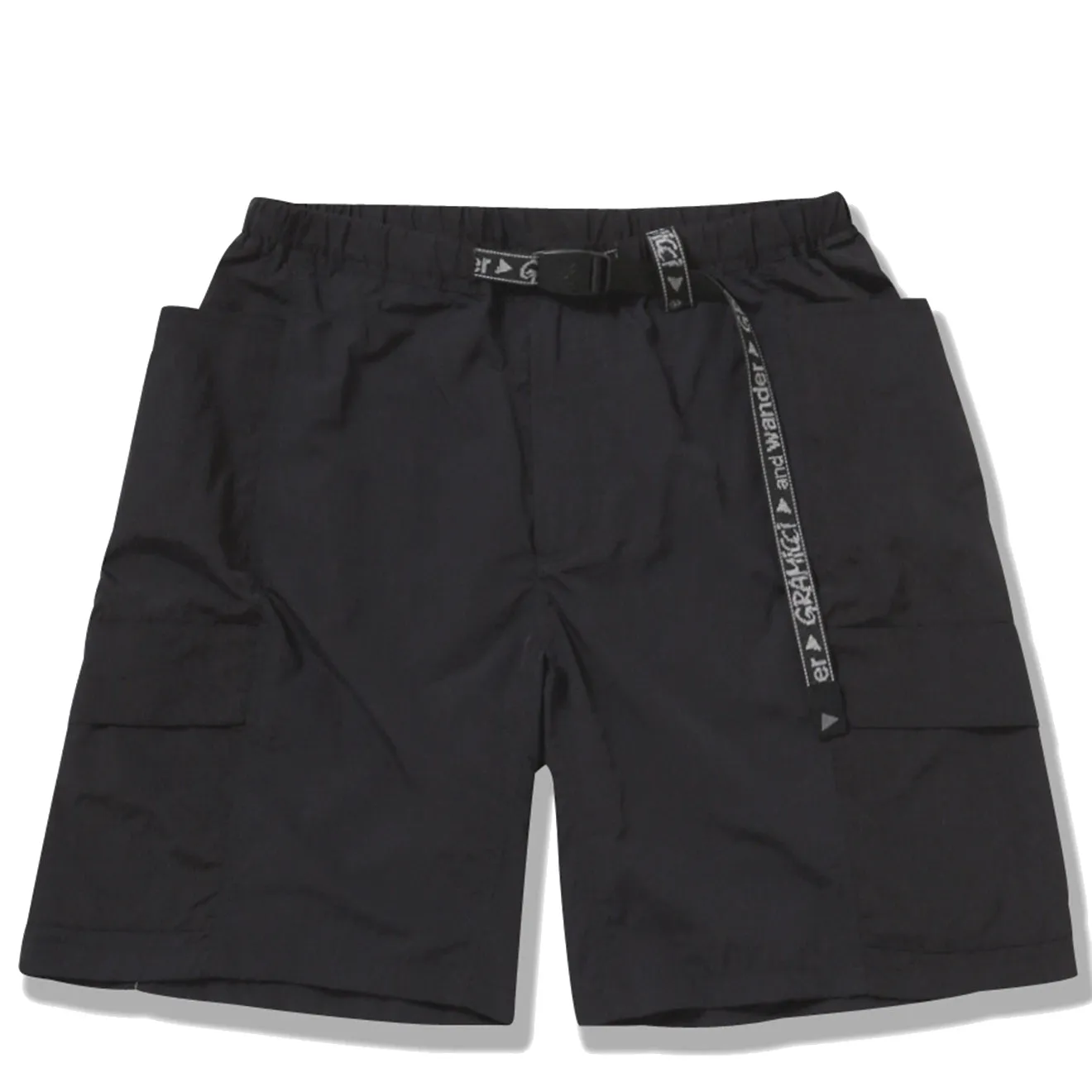 Gramicci x And Wander Patchwork Wind Short Black mens shorts outlet store
