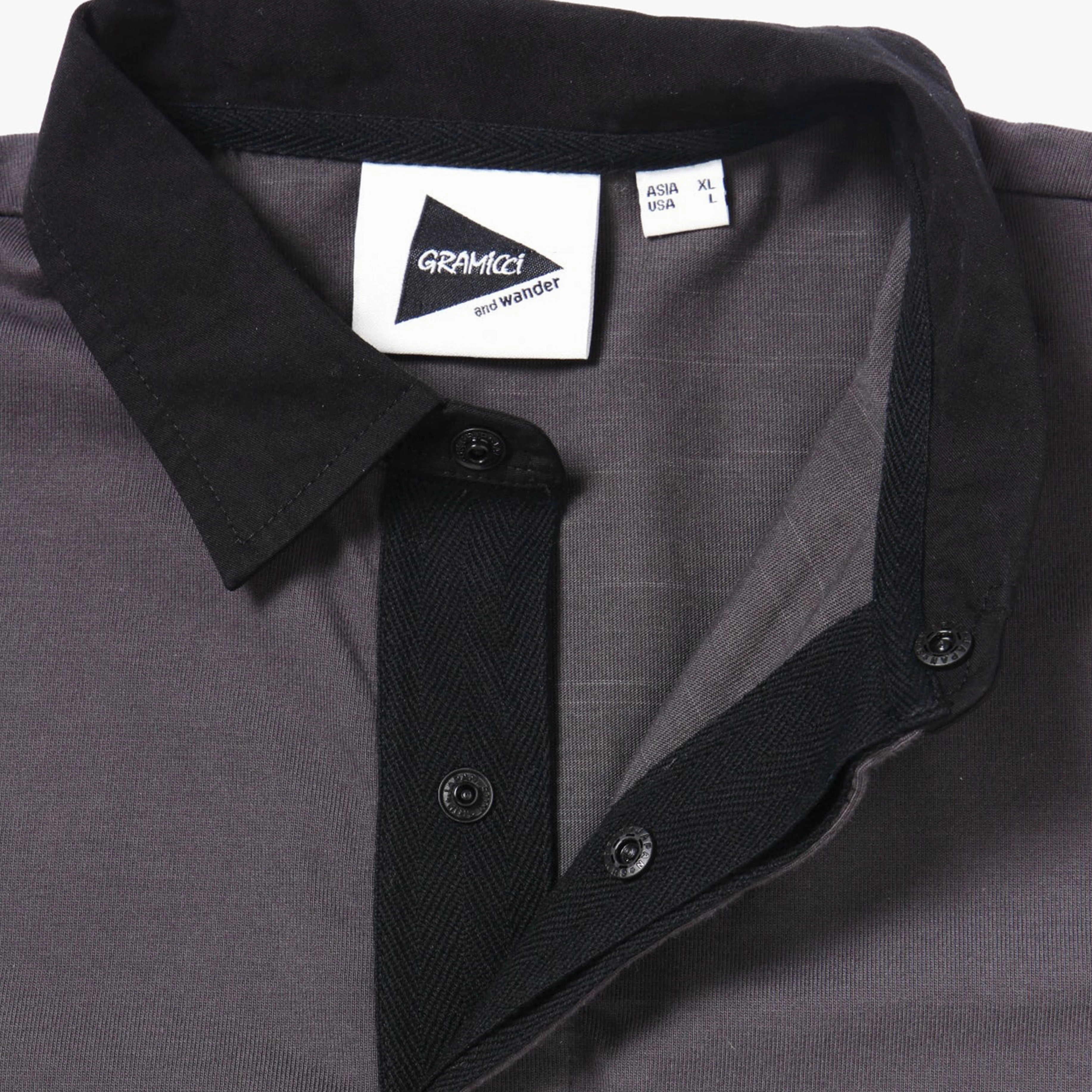 Gramicci x And Wander Tech Rugby Shirt Charcoal