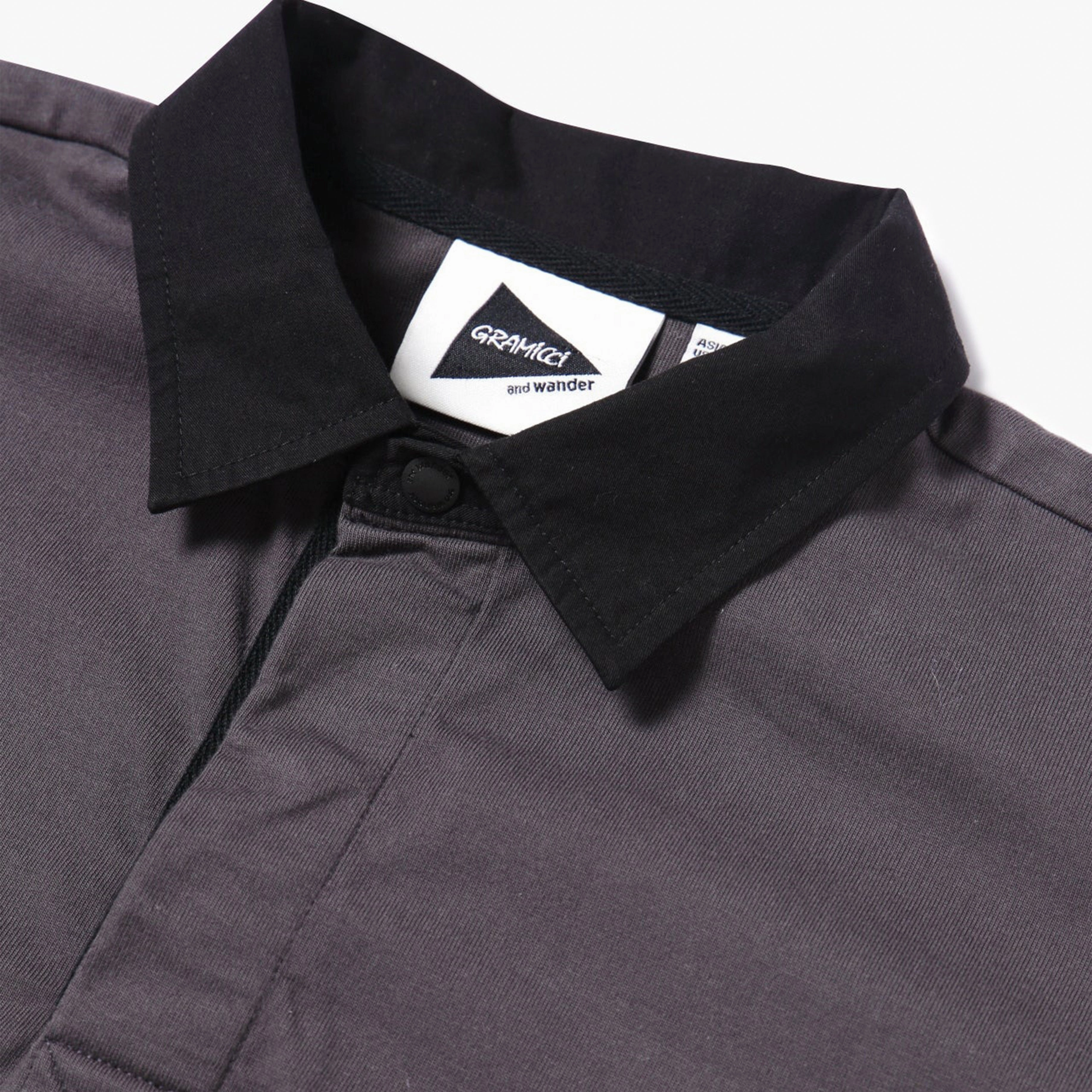 Gramicci x And Wander Tech Rugby Shirt Charcoal