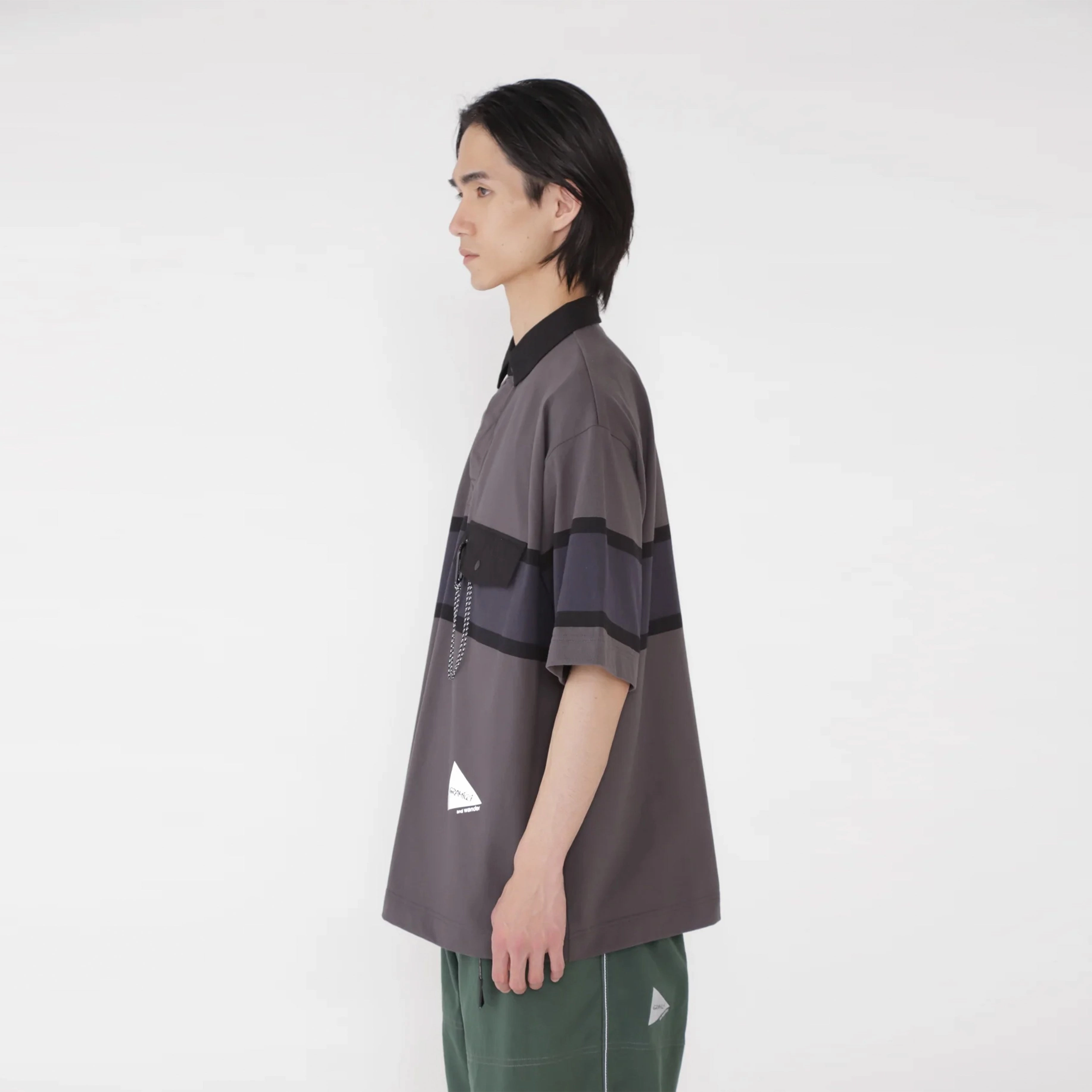 Gramicci x And Wander Tech Rugby Shirt Charcoal