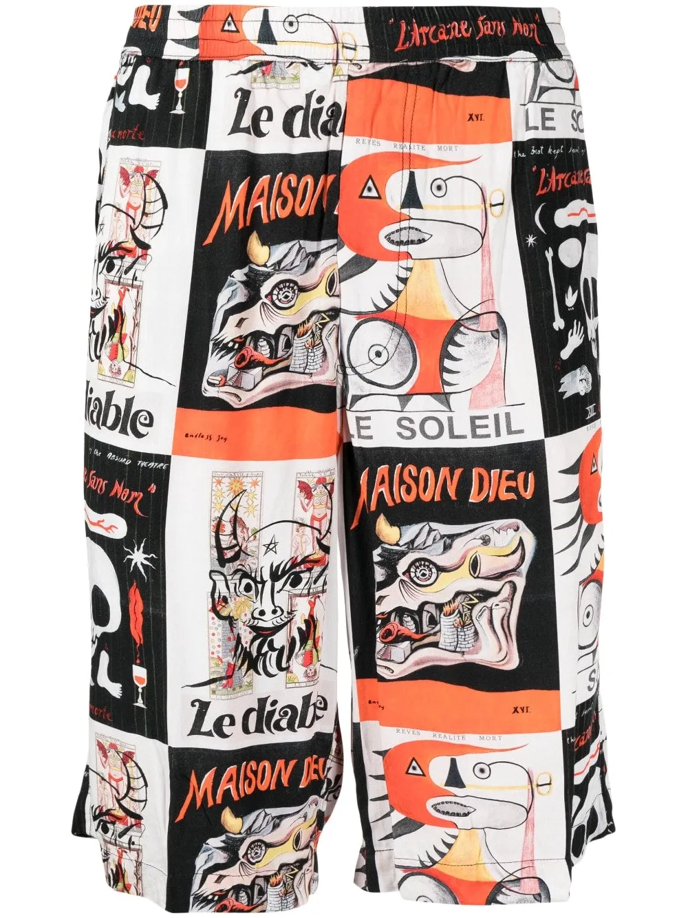 Graphic-Print Bermuda Shorts cheap mens pants online