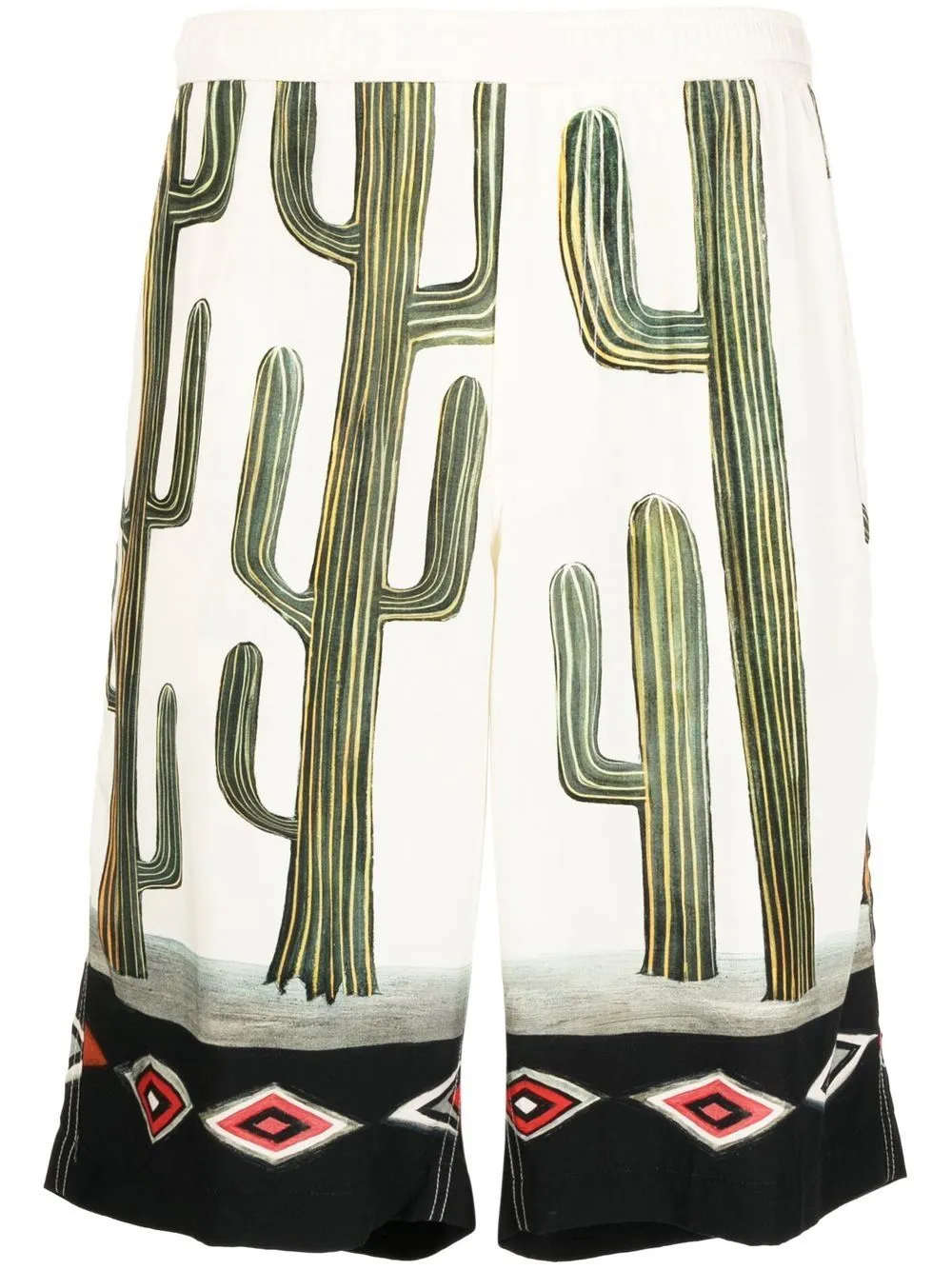 Graphic-Print Rayon Shorts cheap mens pants online