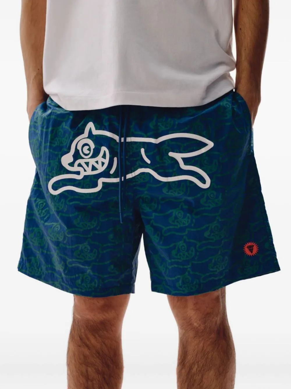 Graphic-Print Swim Shorts