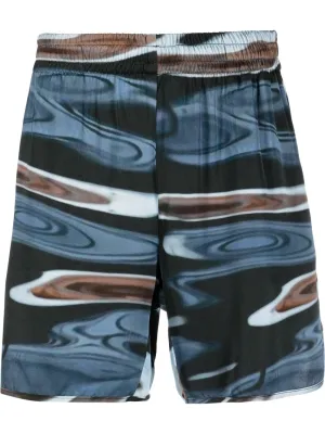 Graphic Print Track Shorts cheap mens pants online
