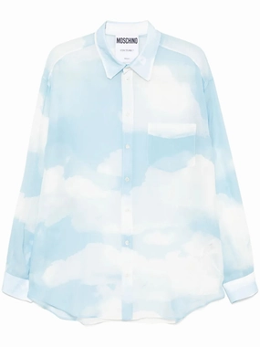 Graphic-Print Shirt mens polos clearance