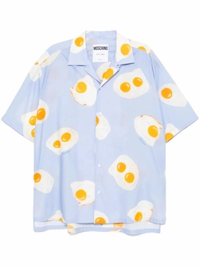 Graphic-Print Shirt mens polos clearance