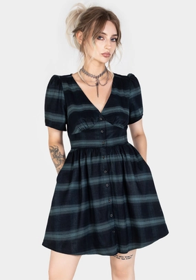 Greenlee Check Mini Dress Dresses Womens - summer dresses discount