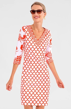 Gretchen Scott Crab Soup Dress - Tomato maxi dresses clearance