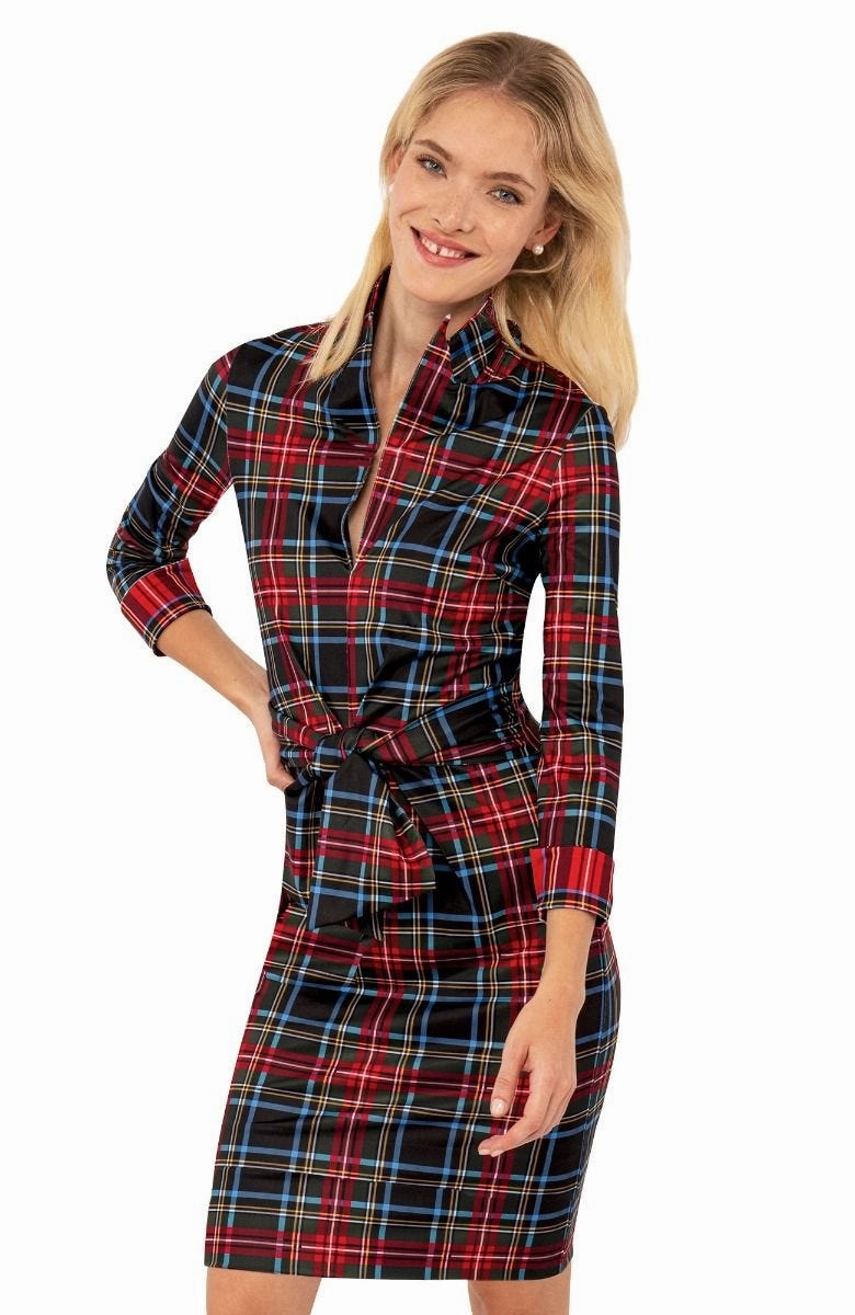 Gretchen Scott Dapper Dress - Duke Of York - Black/Multi