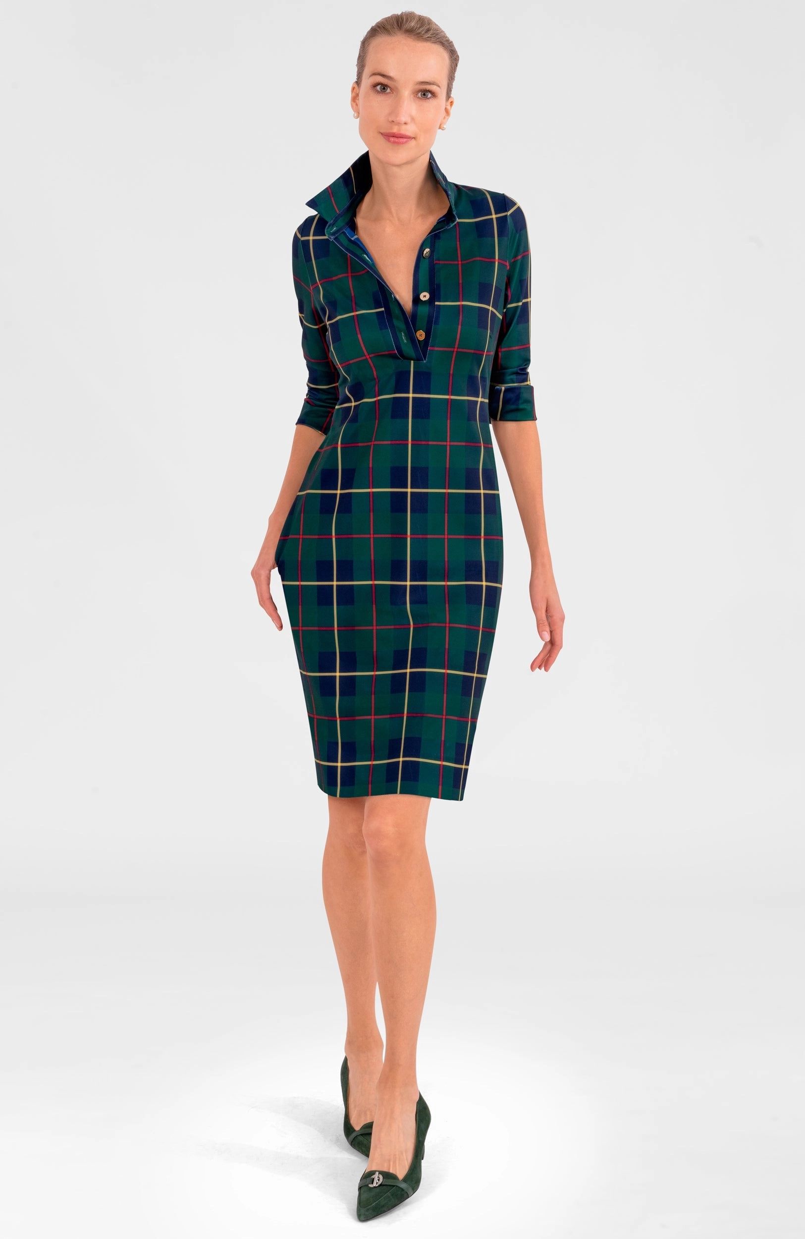 Gretchen Scott Everywhere Dress - Plaidly Cooper - Green Multi