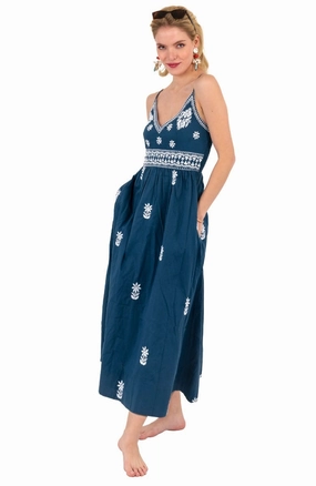 Gretchen Scott Fiesta Time Dress - Navy/White maxi dresses clearance