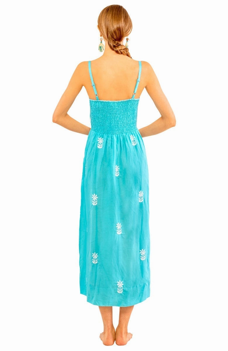 Gretchen Scott Fiesta Time Dress - Turquoise/White