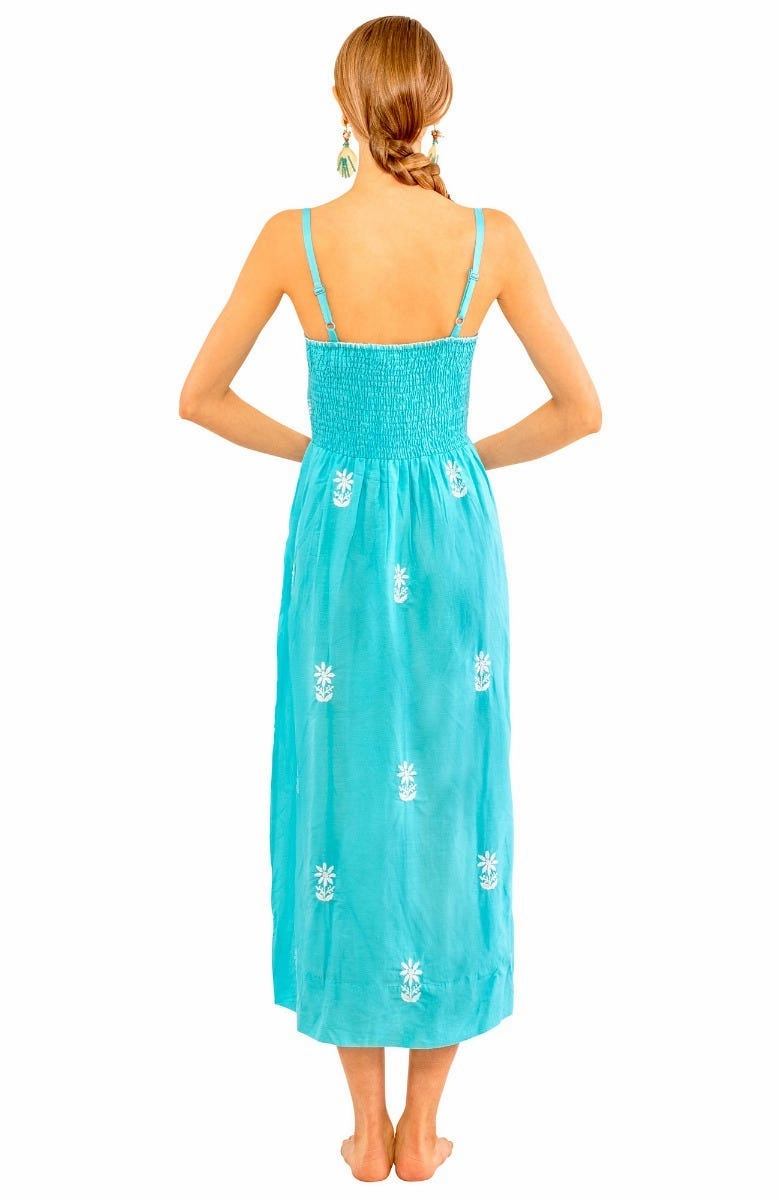 Gretchen Scott Fiesta Time Dress - Turquoise/White