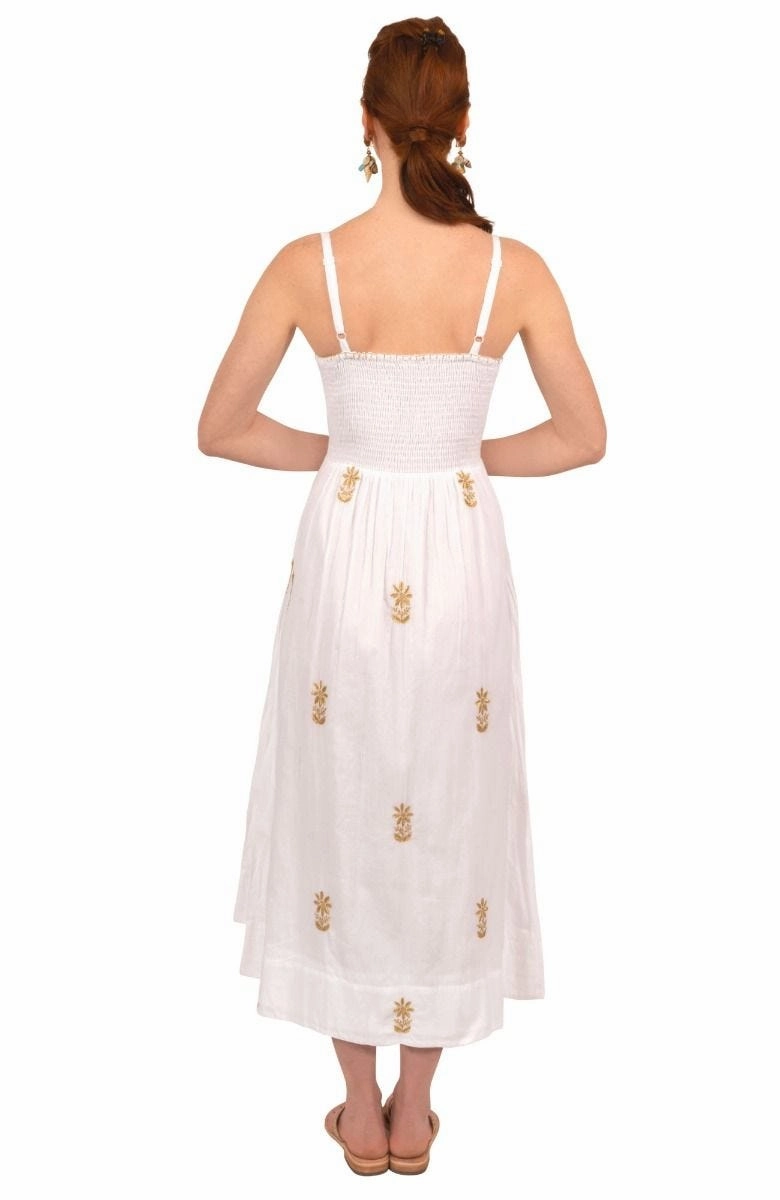 Gretchen Scott Fiesta Time Dress - White/Gold