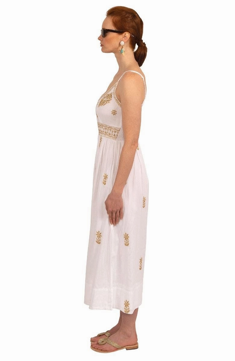 Gretchen Scott Fiesta Time Dress - White/Gold