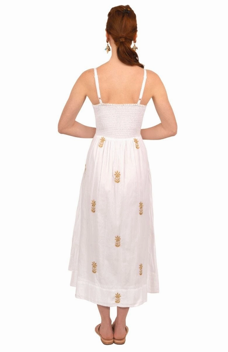 Gretchen Scott Fiesta Time Dress - White/Gold