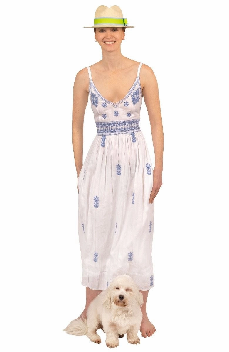 Gretchen Scott Fiesta Time Dress - White/Peri