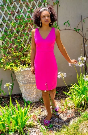 Gretchen Scott Harlot Dress - Solid Pink cheap womens dresses