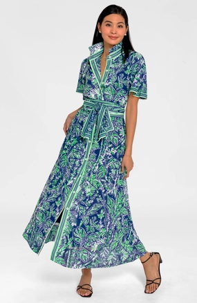 Gretchen Scott Panache Maxi Dress - Vintage Vine - Navy womens gowns outlet