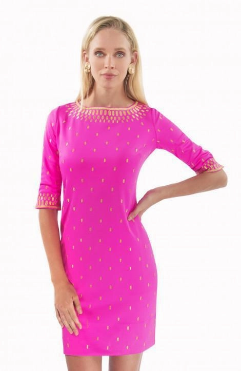 Gretchen Scott Rocket Girl Dress - Pink/Gold maxi dresses clearance