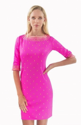 Gretchen Scott Rocket Girl Dress - Pink/Gold cheap womens dresses