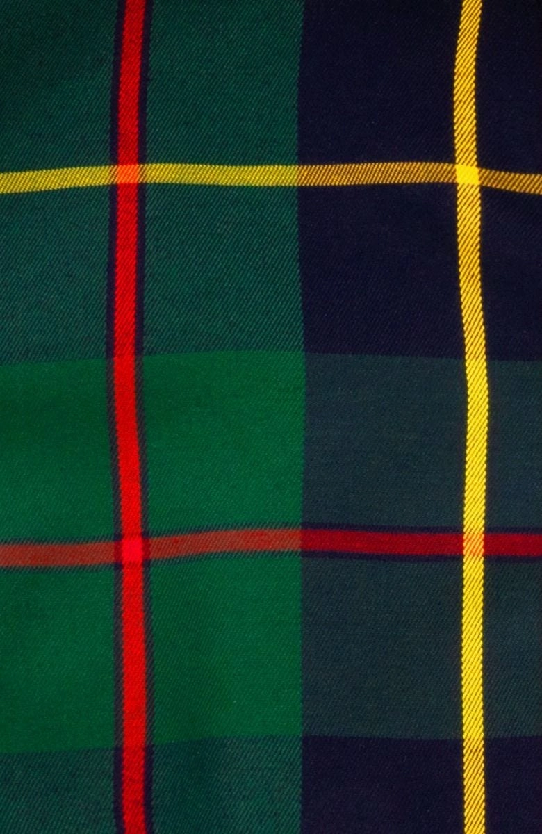 Gretchen Scott Ruff Neck Dress - Plaidly Cooper - Green Plaid