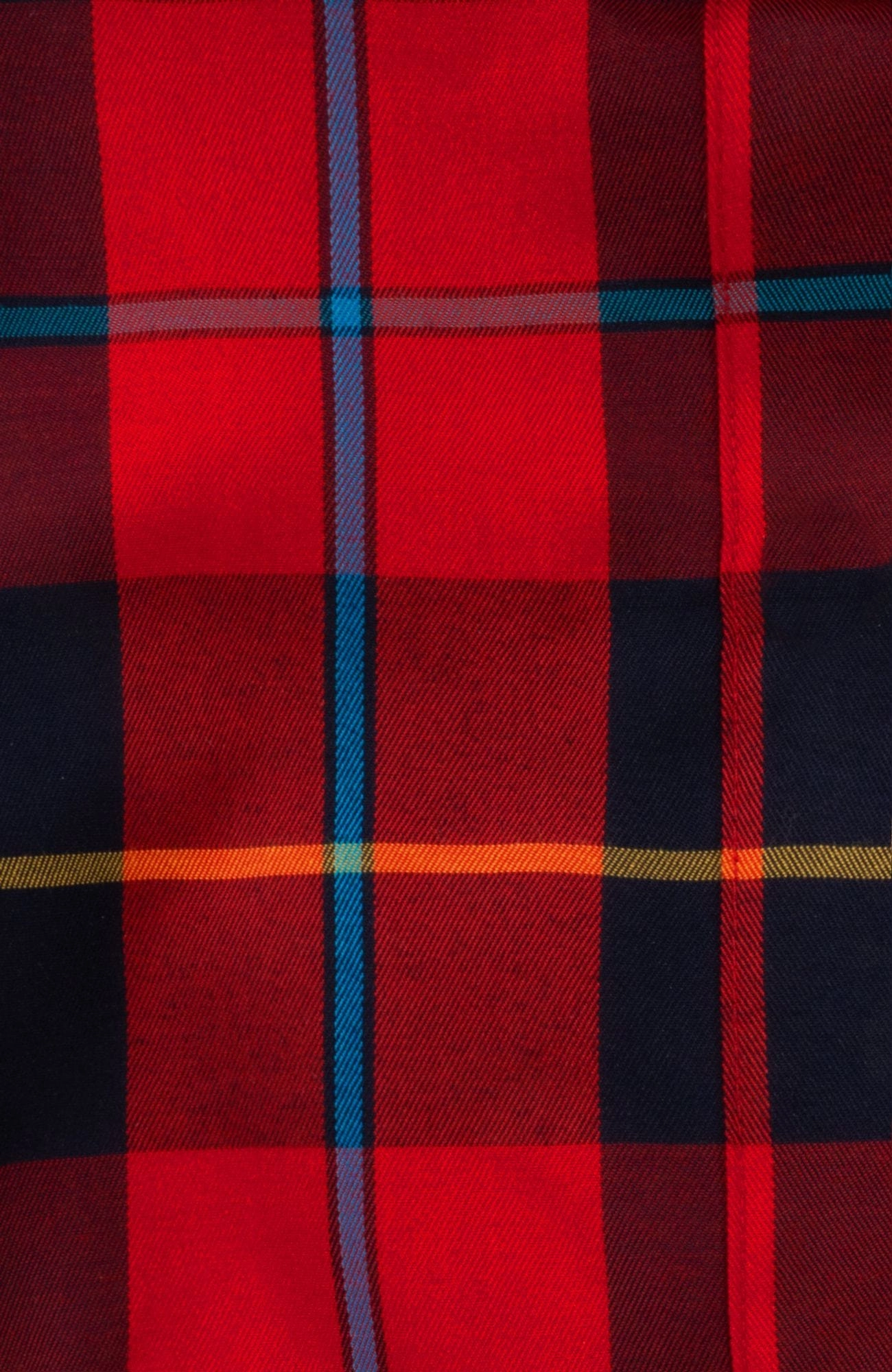 Gretchen Scott Ruff Neck Dress - Plaidly Cooper - Red Plaid