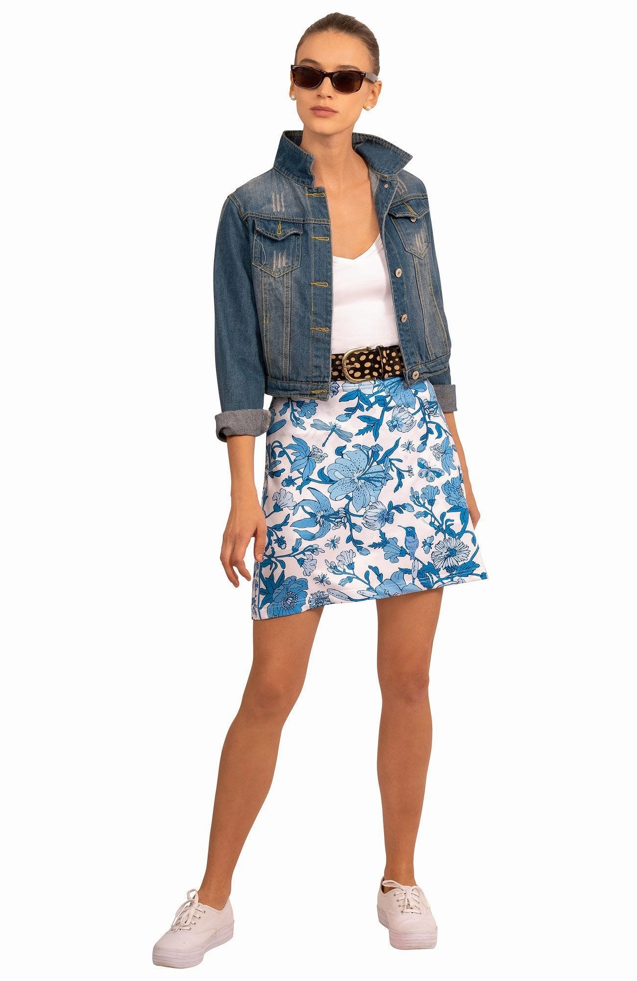 Gretchen Scott Skippy Skort - Birds And Bees - Blues