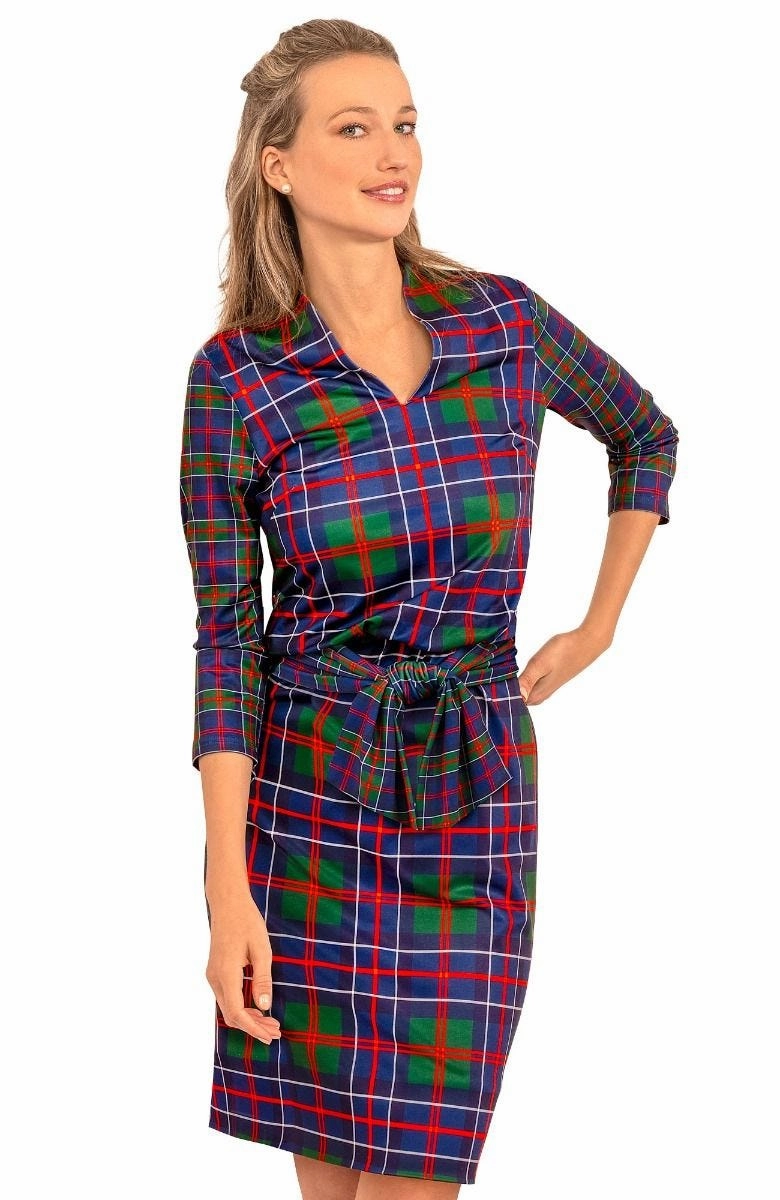 Gretchen Scott So Sexy Dress - Balmoral Plaid - Multi discount party dresses