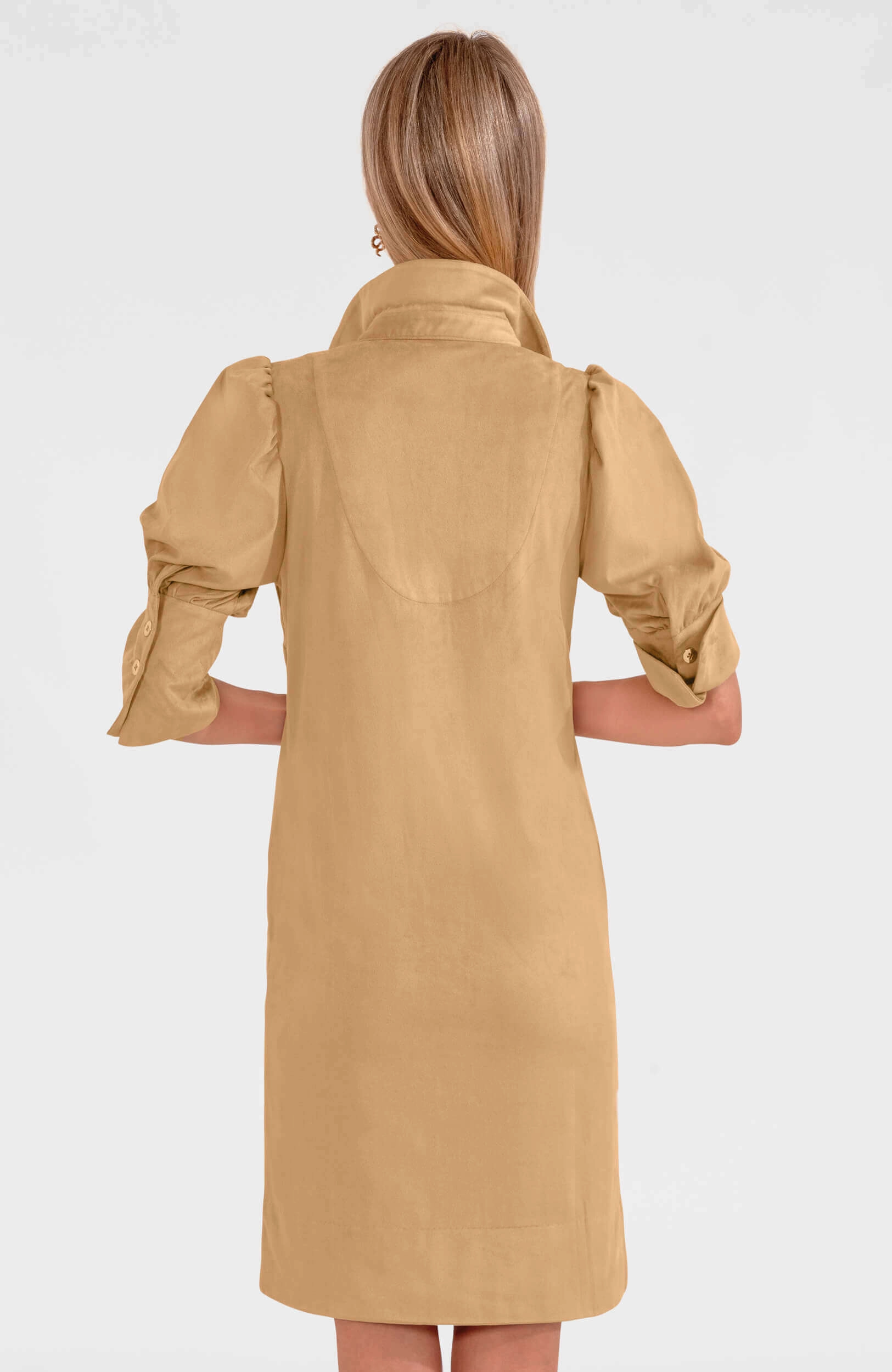 Gretchen Scott Swagger Dress - Ultra Suede - Khaki