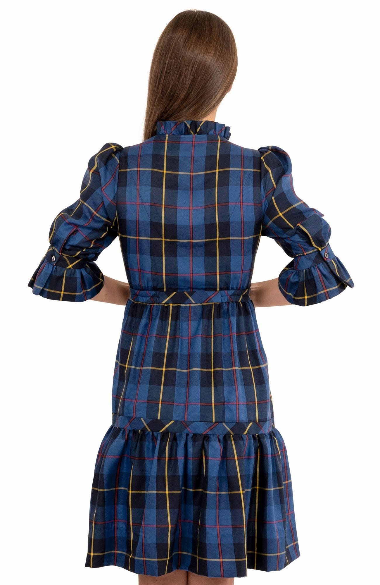 Gretchen Scott Teardrop Dress - Plaidly Cooper - Blue/Multi