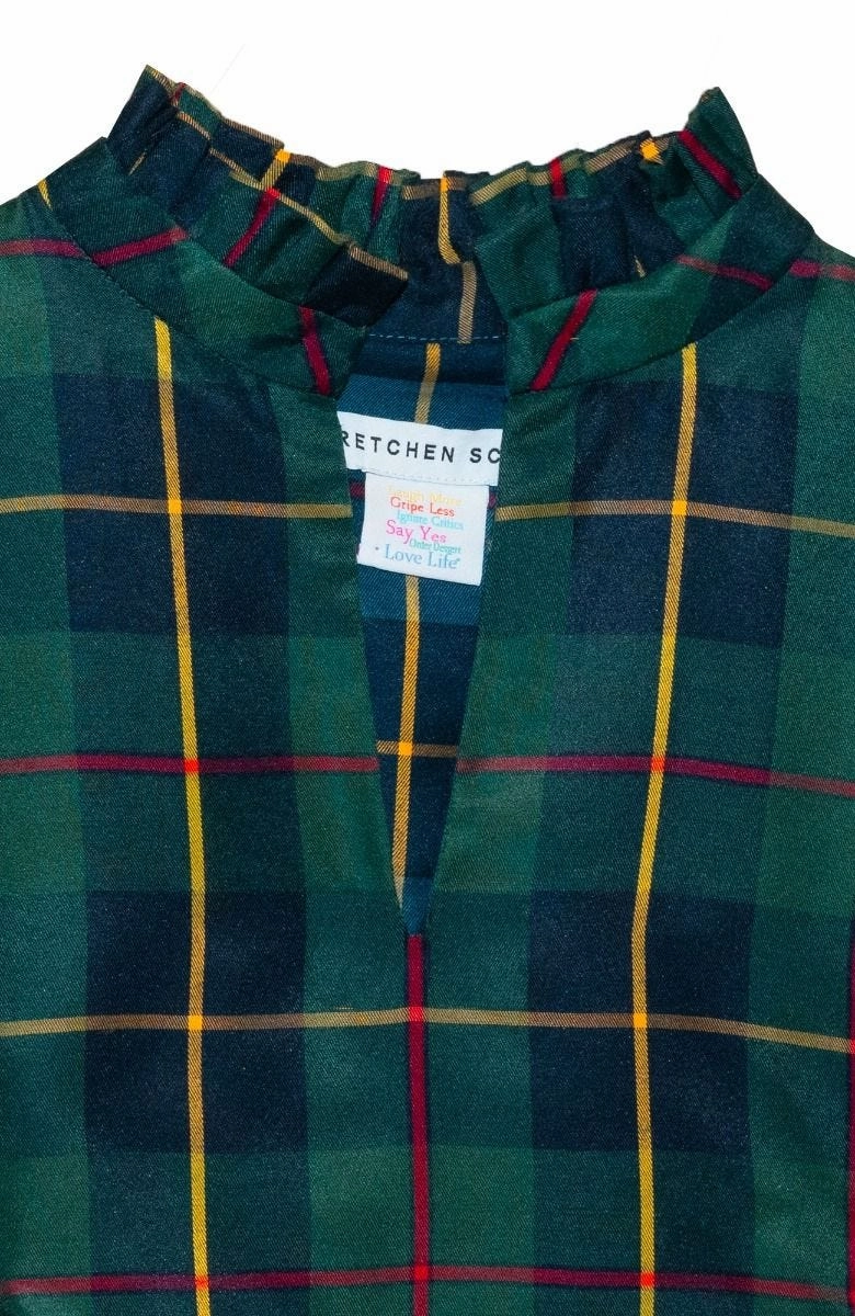 Gretchen Scott Teardrop Dress - Plaidly Cooper - Green Plaid