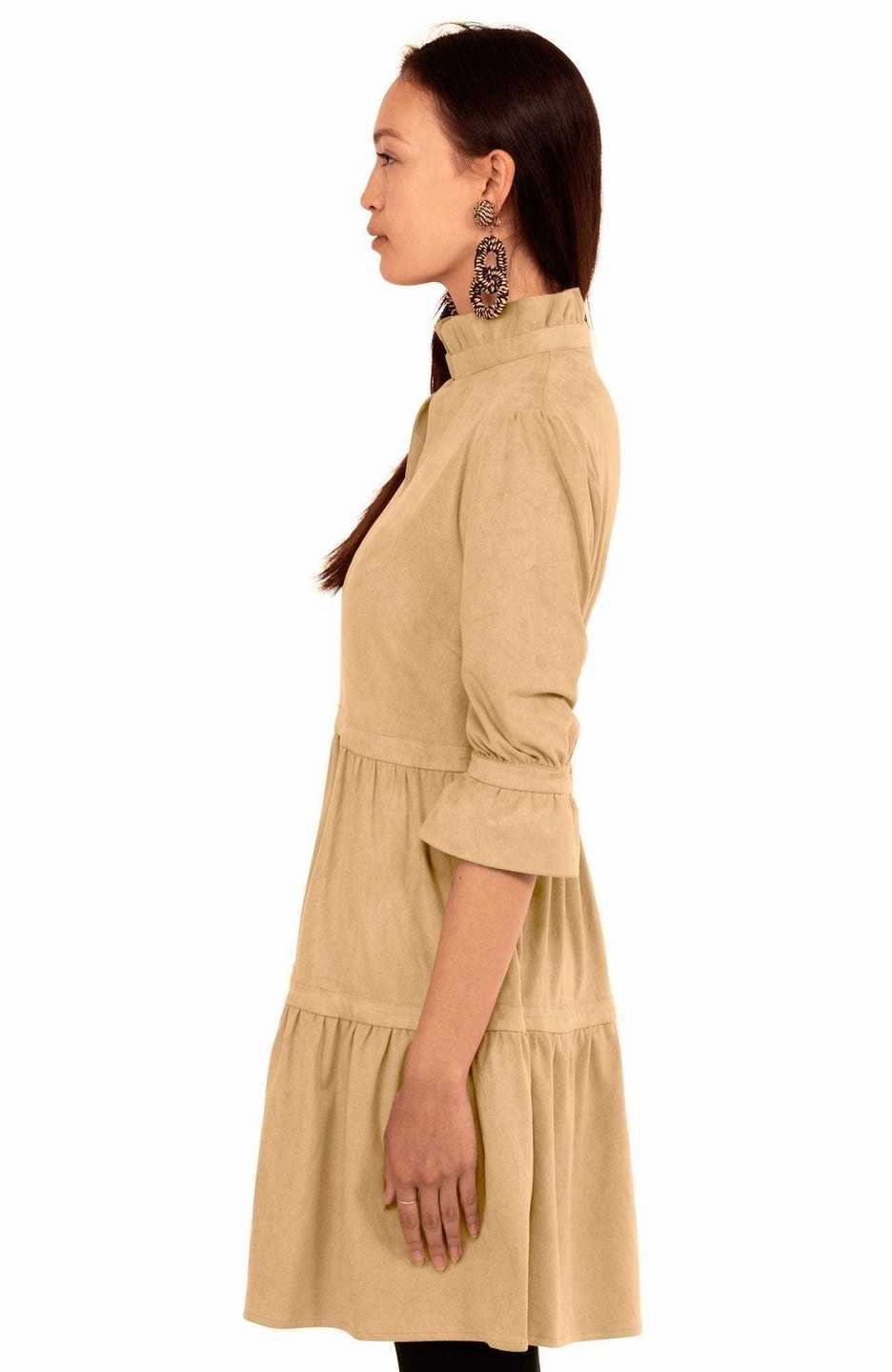 Gretchen Scott Teardrop Dress - Ultra Suede - Beige