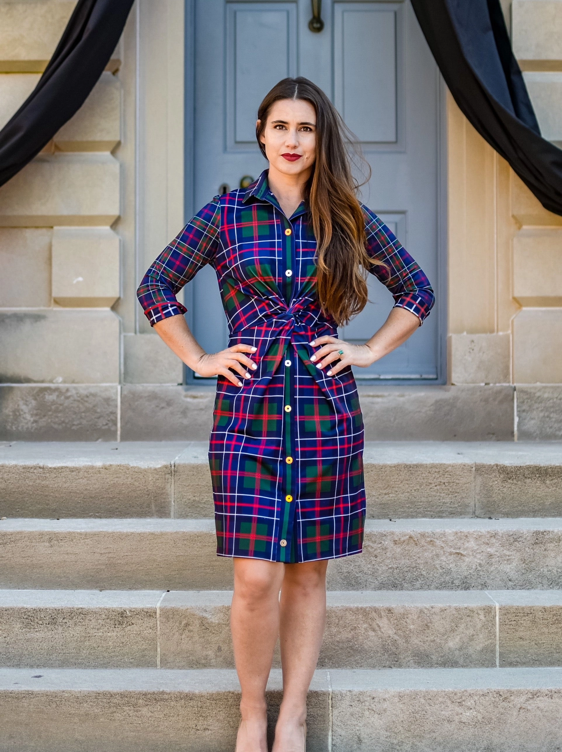 Gretchen Scott Twist & Shout Dress - Balmoral Plaid
