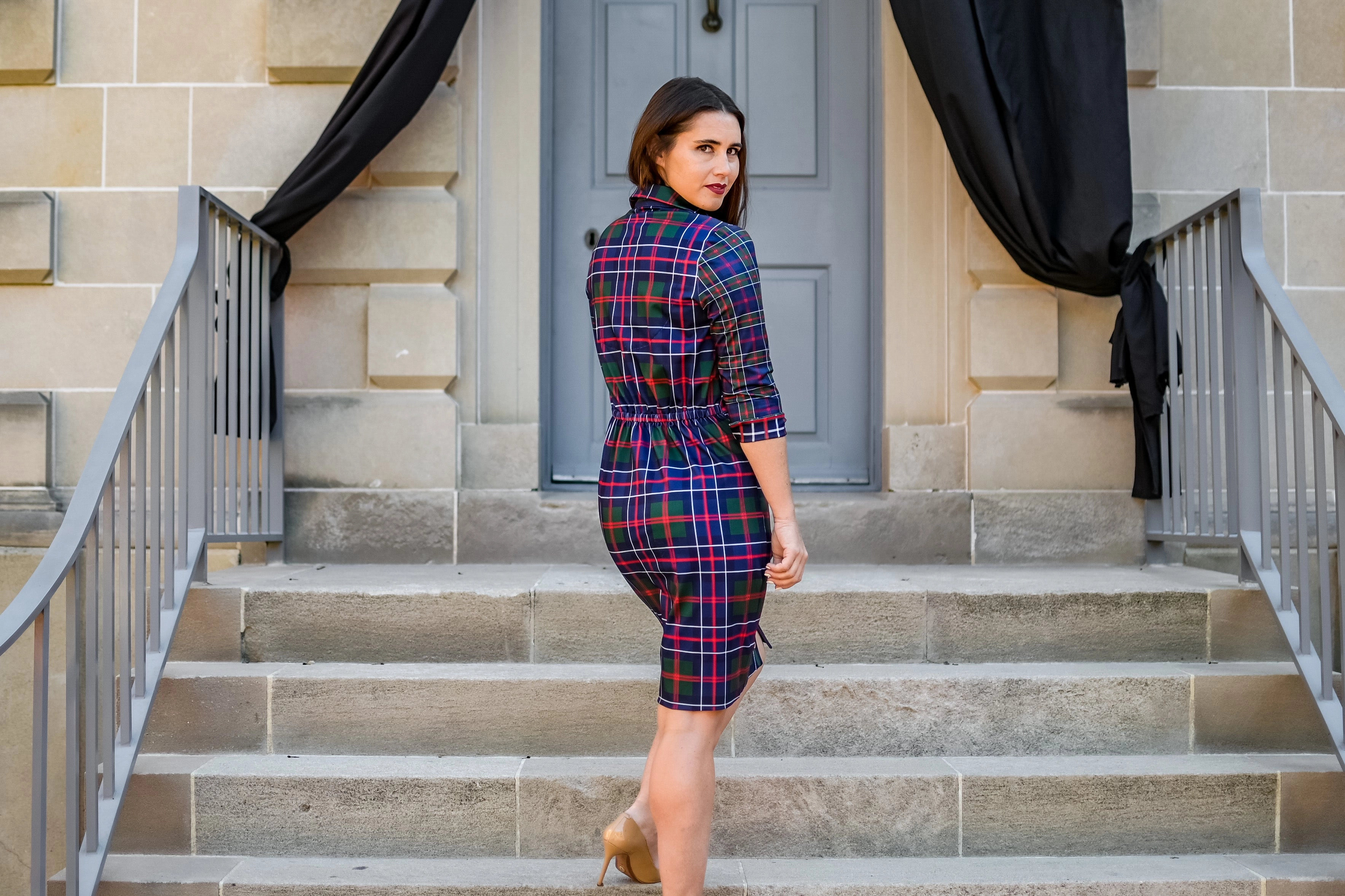 Gretchen Scott Twist & Shout Dress - Balmoral Plaid