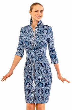 Gretchen Scott Twist & Shout Dress - Circle Of Love - Navy/White summer dresses best deals