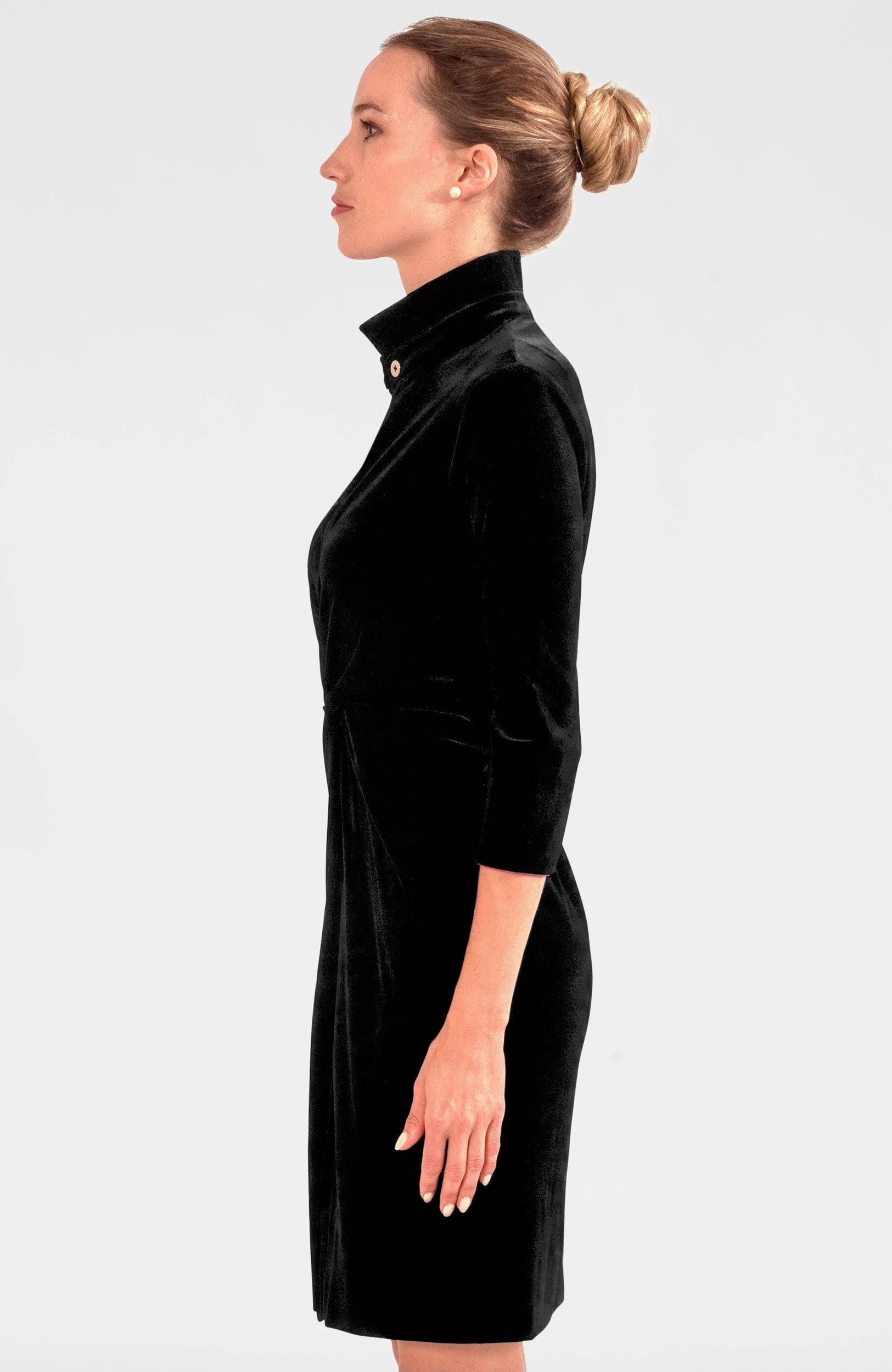 Gretchen Scott Twist & Shout Dress - Silky Velvet - Black