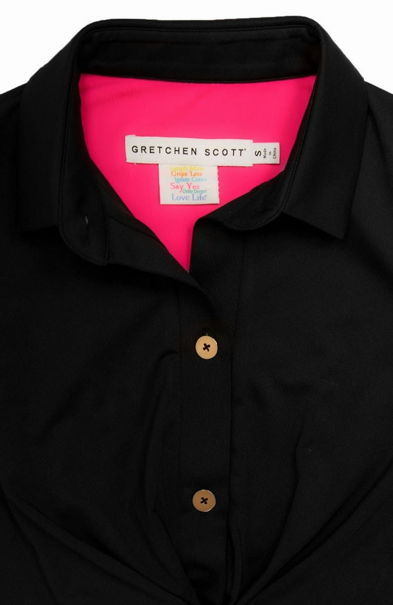 Gretchen Scott Twist & Shout Dress - Solid Black
