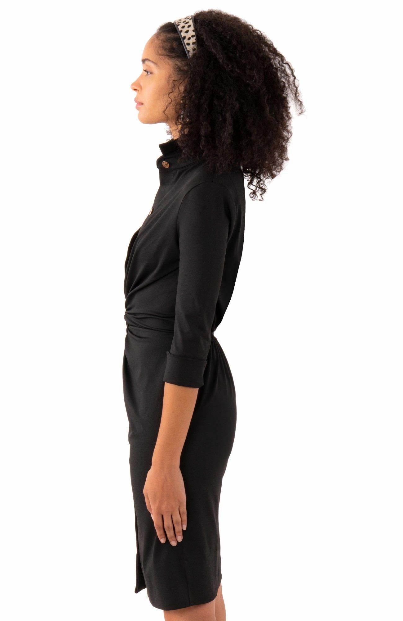 Gretchen Scott Twist & Shout Dress - Solid Black