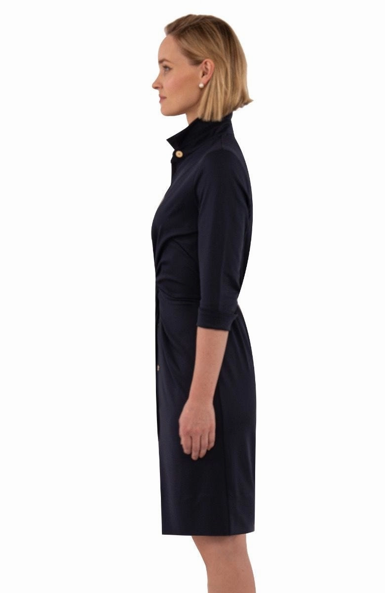 Gretchen Scott Twist & Shout Dress - Solid Navy