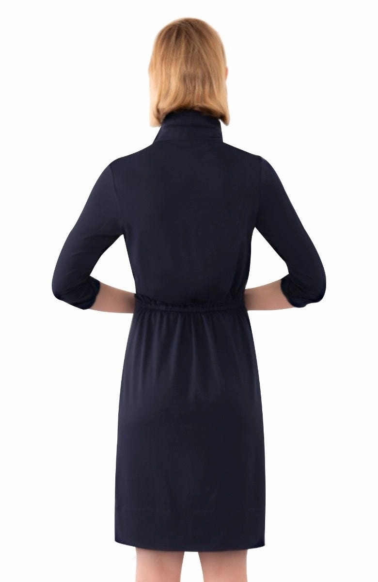 Gretchen Scott Twist & Shout Dress - Solid Navy