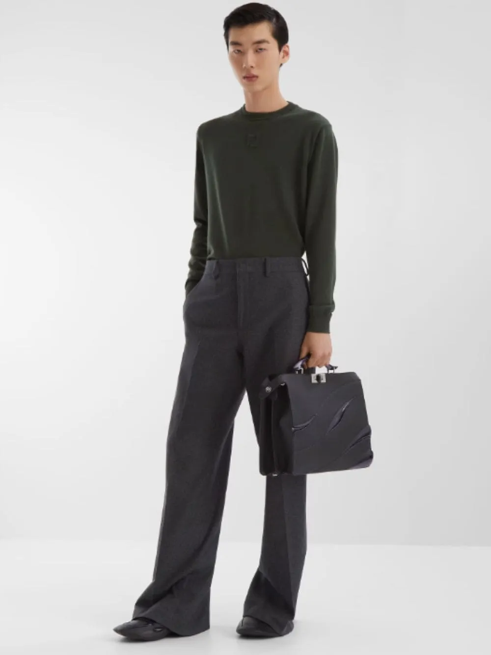 Grey Cashmere Trousers